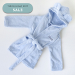 Hooded Bathrobe - Blue (Discount applied at checkout)